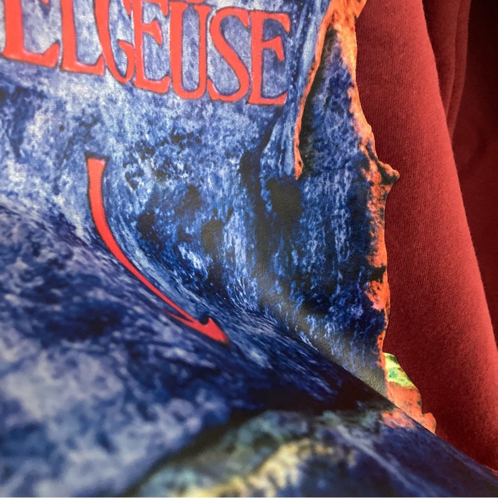 Cakeworthy x Beetlejuice Crewneck Burgundy Pullover Graphic Sweatshirt - Picture 5 of 10